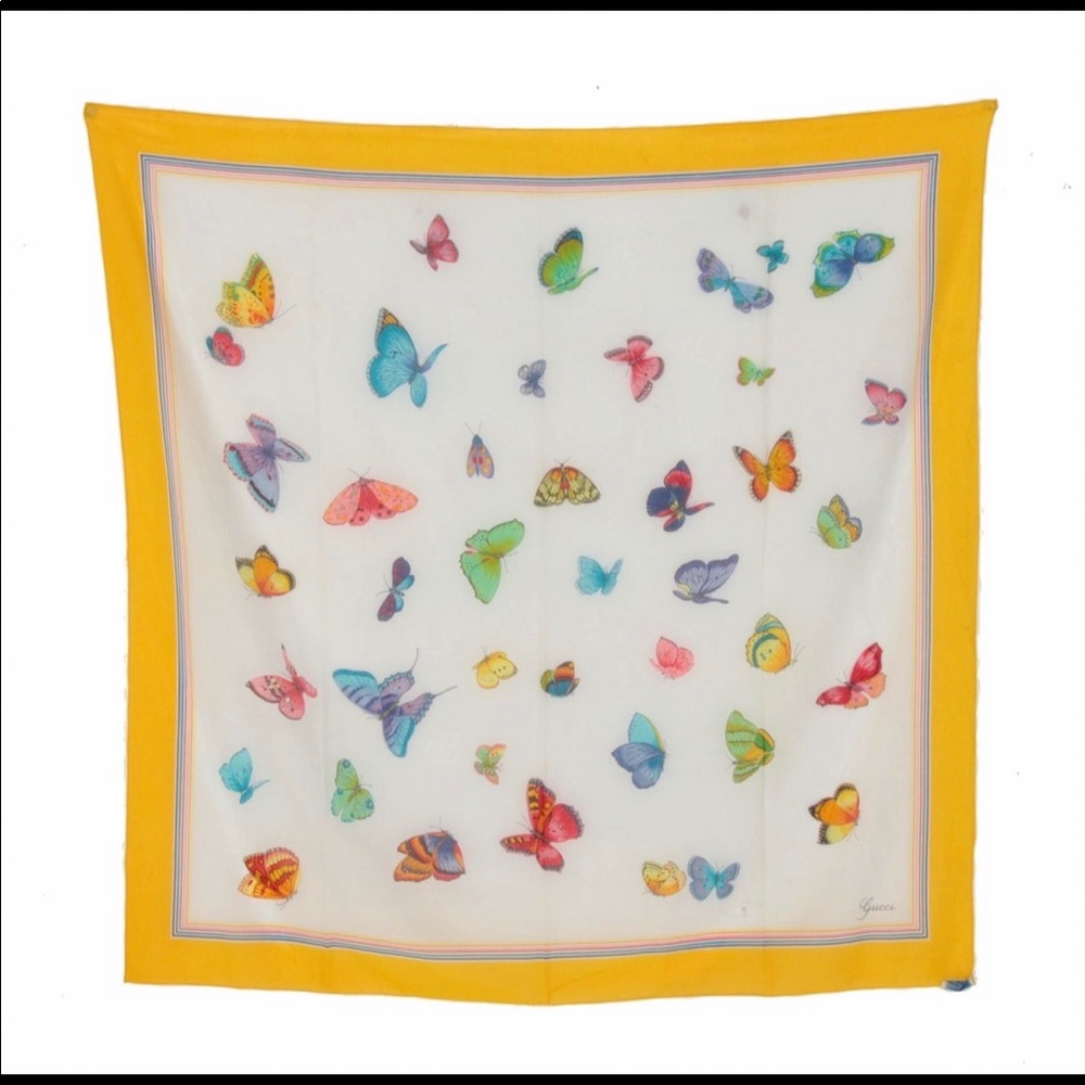 Vintage Gucci Butterfly Scarf